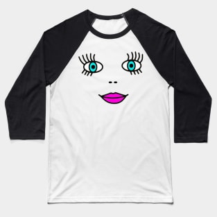 Big Eyed Face Baseball T-Shirt